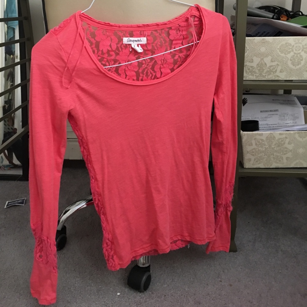Long sleeve pink shirt