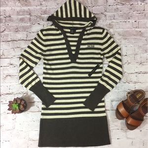 BCBGMaxAzria Hooded Tunic Sweater