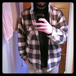 Men's rugged hooded flannel