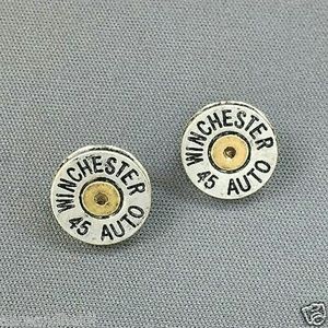 Handmade recycled bullet earring