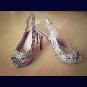 Aldo snakeskin print heels