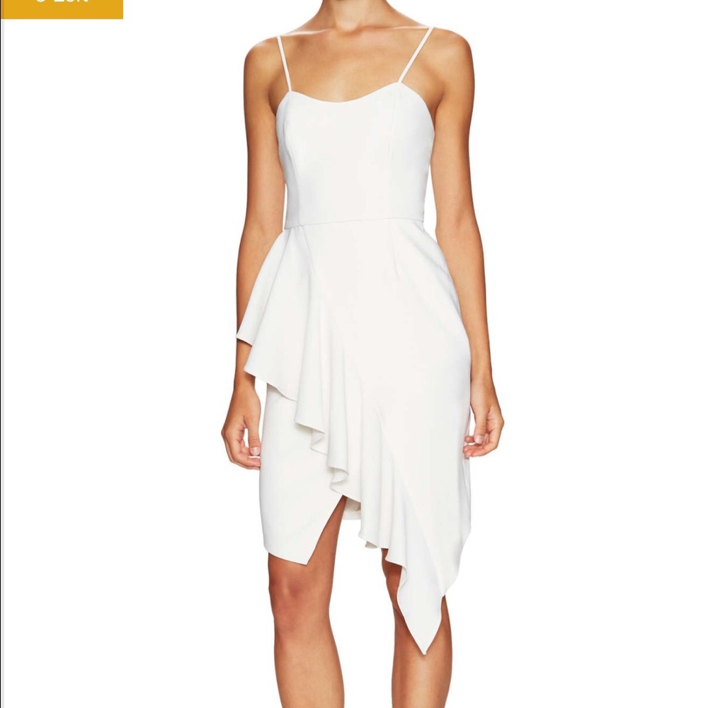 Jay Godfrey Asymmetrical Flounce Hem Dress