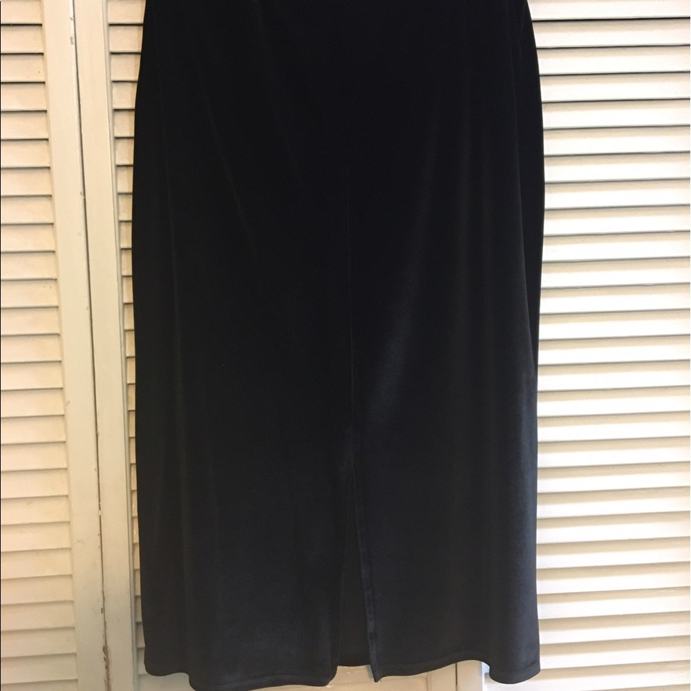 Black Faux Suede Pencil Skirt