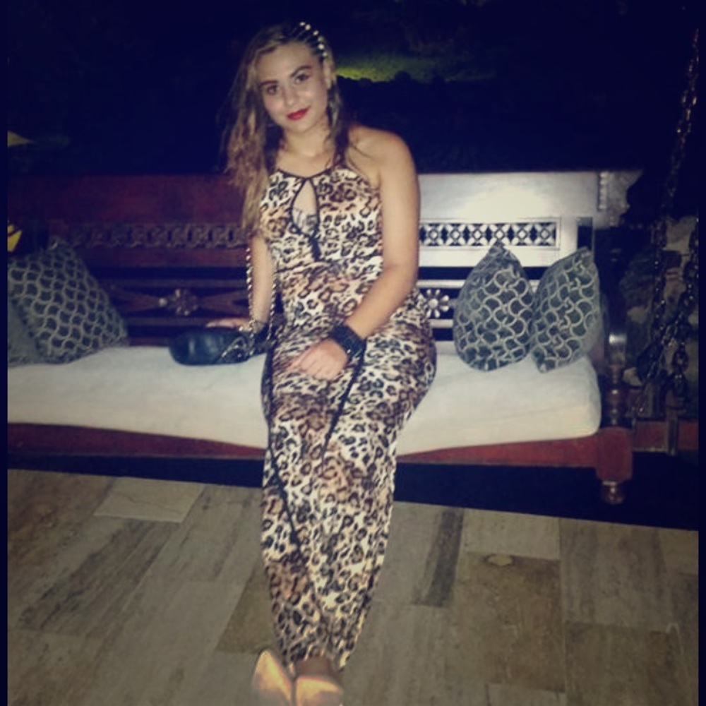 Leopard/Cheetah bodycon long dress!