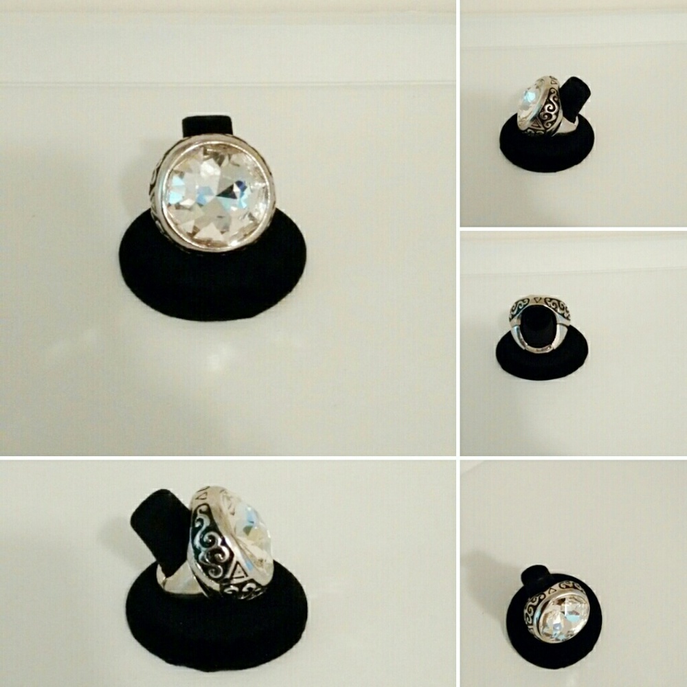 Faux Crystal Ring (One size fits all, Stretch)