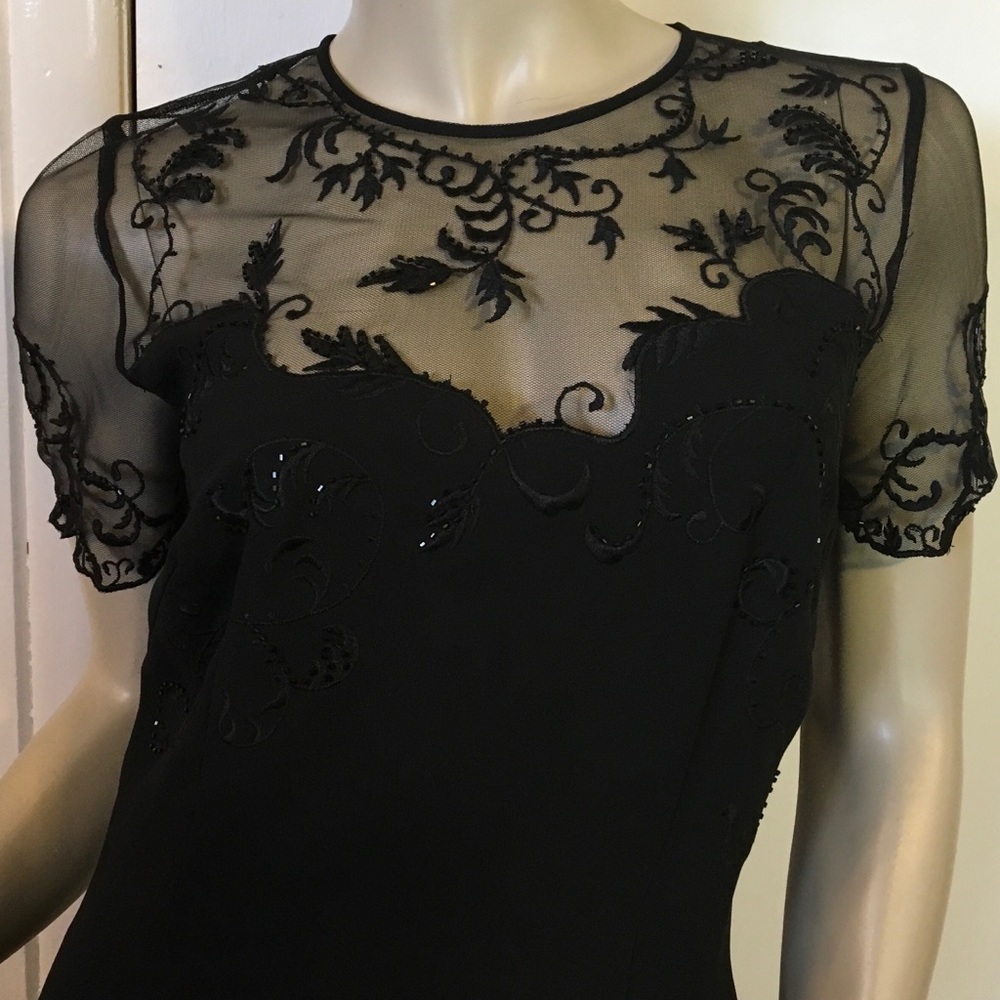 Maggy London Little Black Dress Sz 6 Above Knee