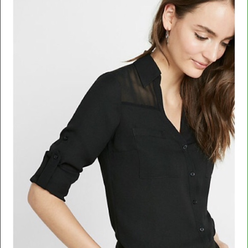 Express Slim Fit Portofino Shirt XS