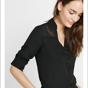 Express Slim Fit Portofino Shirt XS