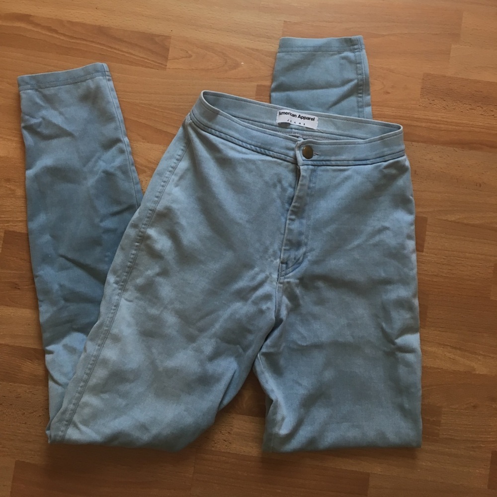 AMERICAN APPAREL SMALL EASY JEANS LIGHT WASH