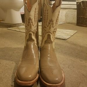 Lucchese 2000 Taupe Colored Cowgirl Boots