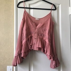 Off-the-shoulder free people crop top