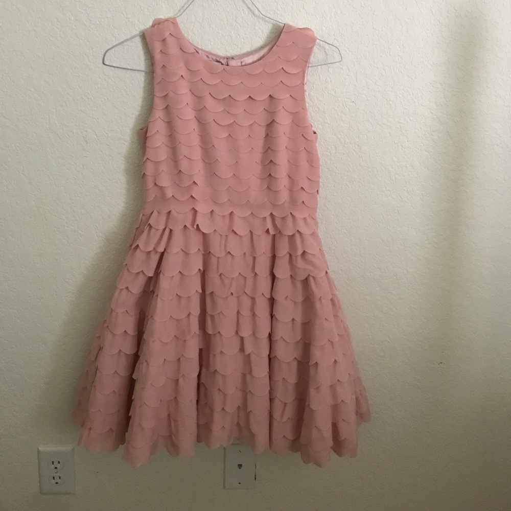 Scalloped pink dress