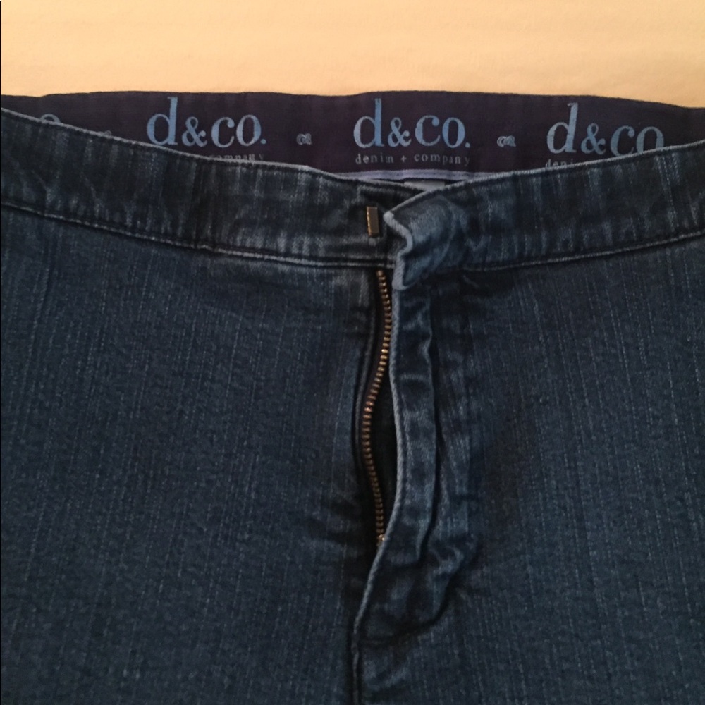 Denim + Company denim slacks, jeans.