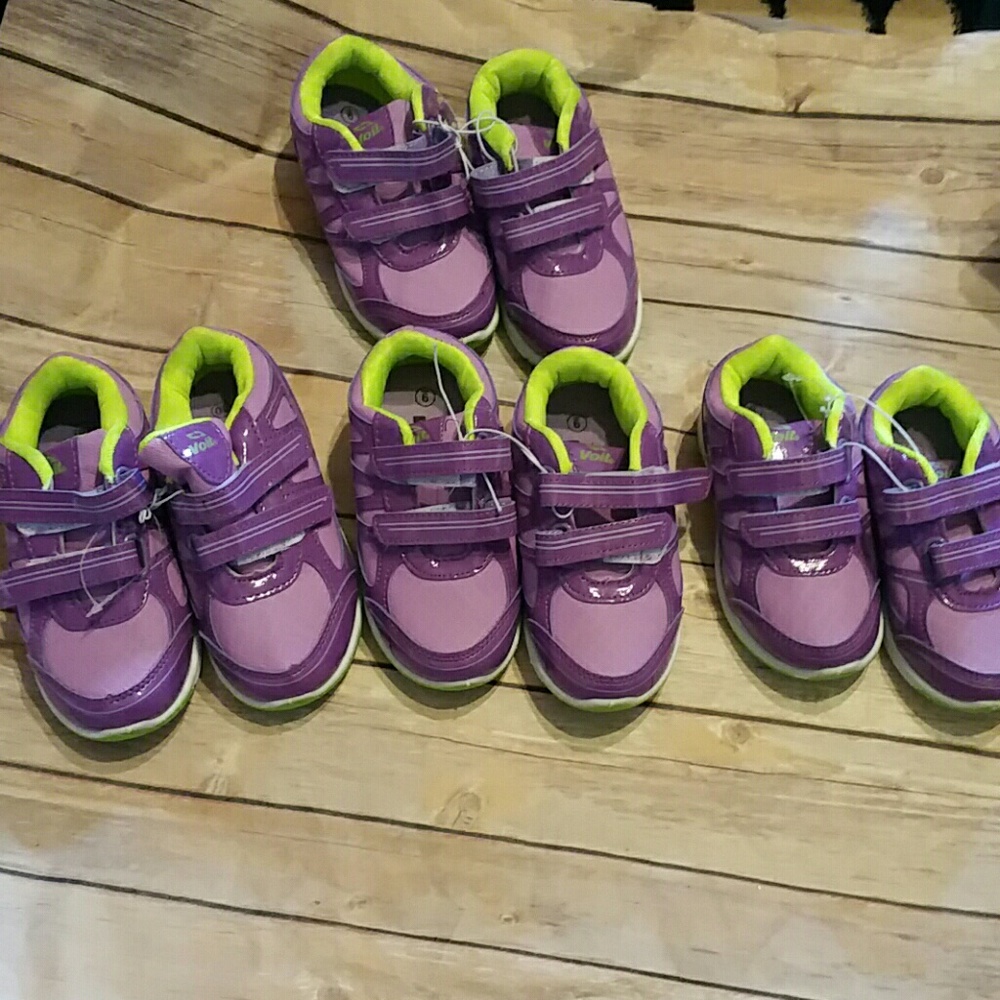 Girls Voit Sneakers Purple neon green NWT