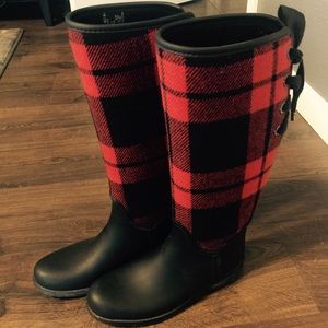 COACH Plaid Rainboots!