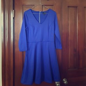 Blue-purple long sleeved dress
