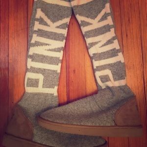 Victoria secret pink booties.