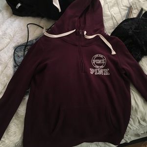 PINK Victoria's Secret 3/4 zip hoodie