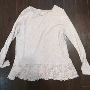Anthropologie light pink sweater