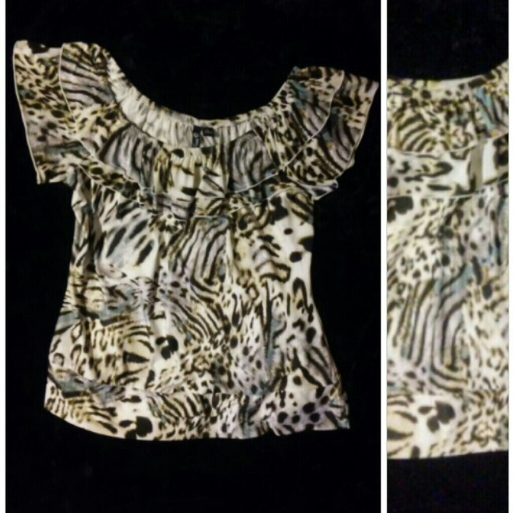 Milano leopard design Top size Petite Large