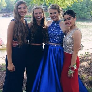 royal blue prom dress