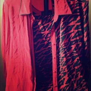 Bob Mackie 2x 2 piece silk blouse