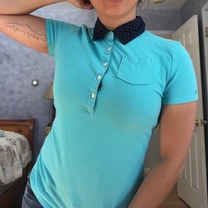 Polka Dot Collar Tommy Hilfiger Polo