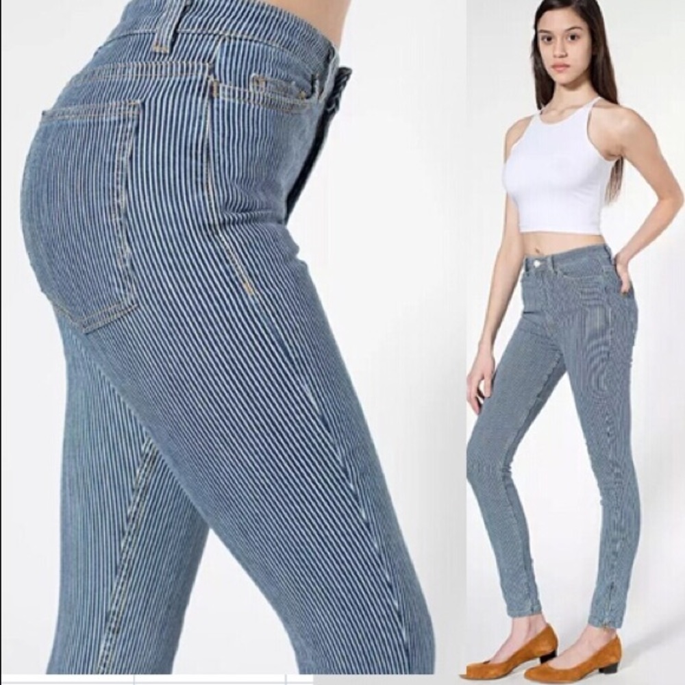American Apparel Striped Jean US28