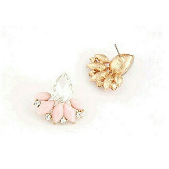HOST PICK Pink Crystal Flower Jacket Earrings - Picture 2 of 8
