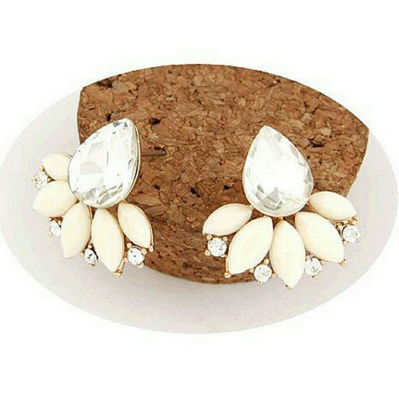 HOST PICK Pink Crystal Flower Jacket Earrings - Picture 5 of 8