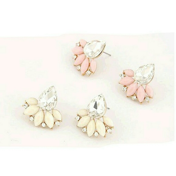 HOST PICK Pink Crystal Flower Jacket Earrings - Picture 6 of 8