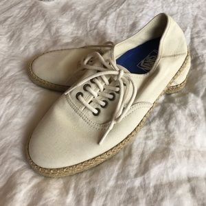 Vans Surf Sliders Espadrille Cream Sneakers Sz 8
