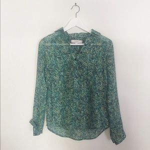 LOFT abstract print blouse XSP