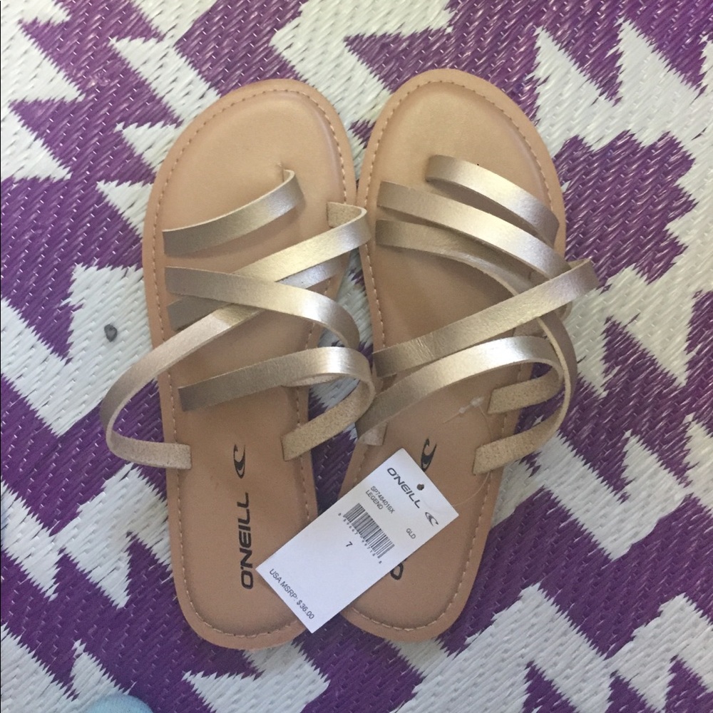 NWT Women's O'Neill Sold Out Gold Legend Sandal 7