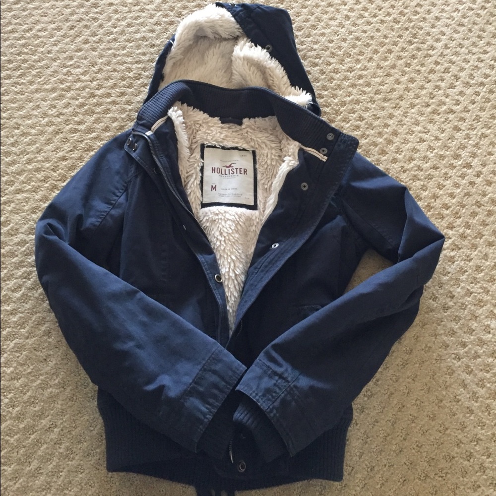 Navy Hollister coat