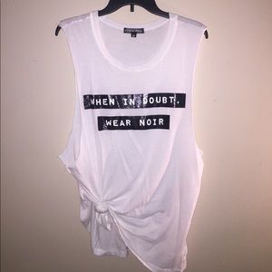 "WHEN IN DOUBT. WEAR NOIR" tank