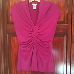 Cache rushed knit top