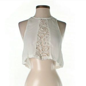🌼SOLD🌼LF white lace detail top