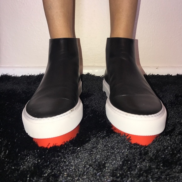 Street Line Leather Platform Sneakers - Picture 3 of 6