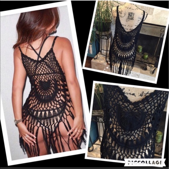 Boho crochet tank cover up - Picture 3 of 4