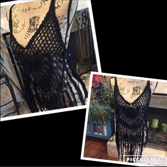 Boho crochet tank cover up - Picture 4 of 4