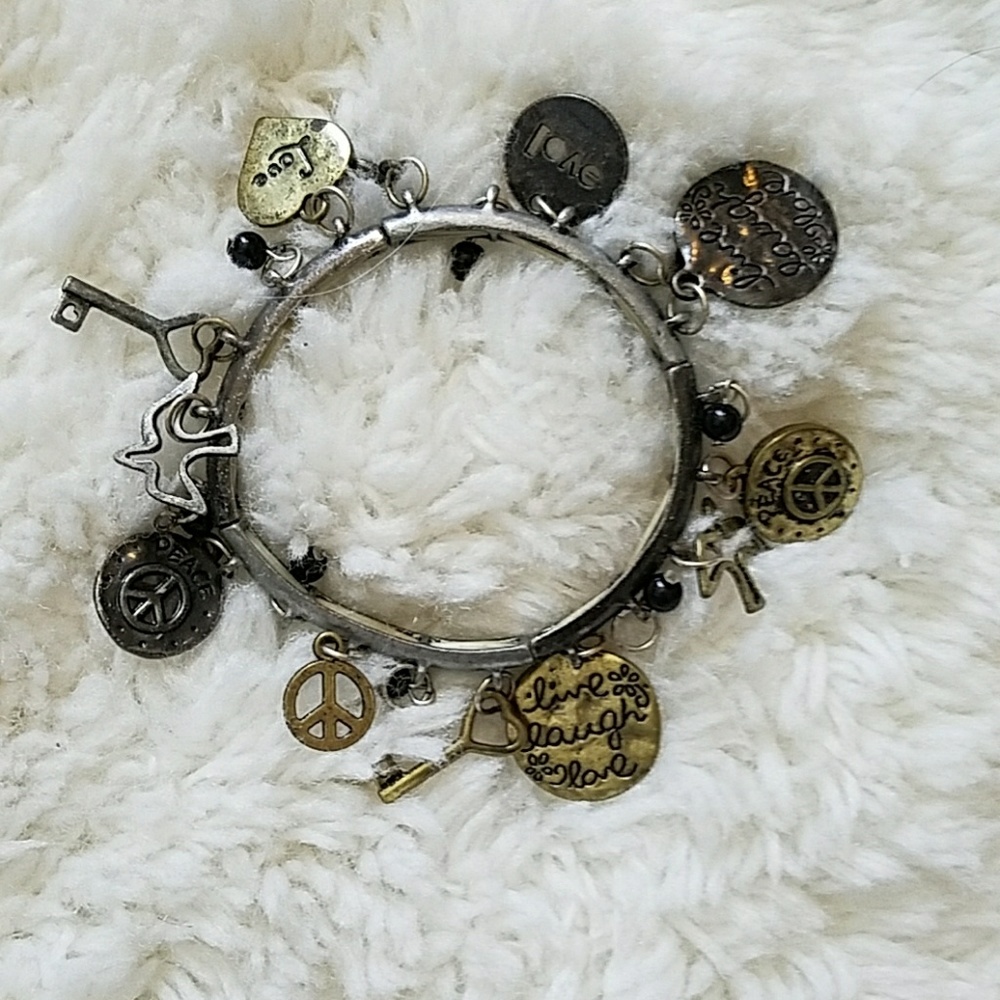 Love and Peace boho bangle