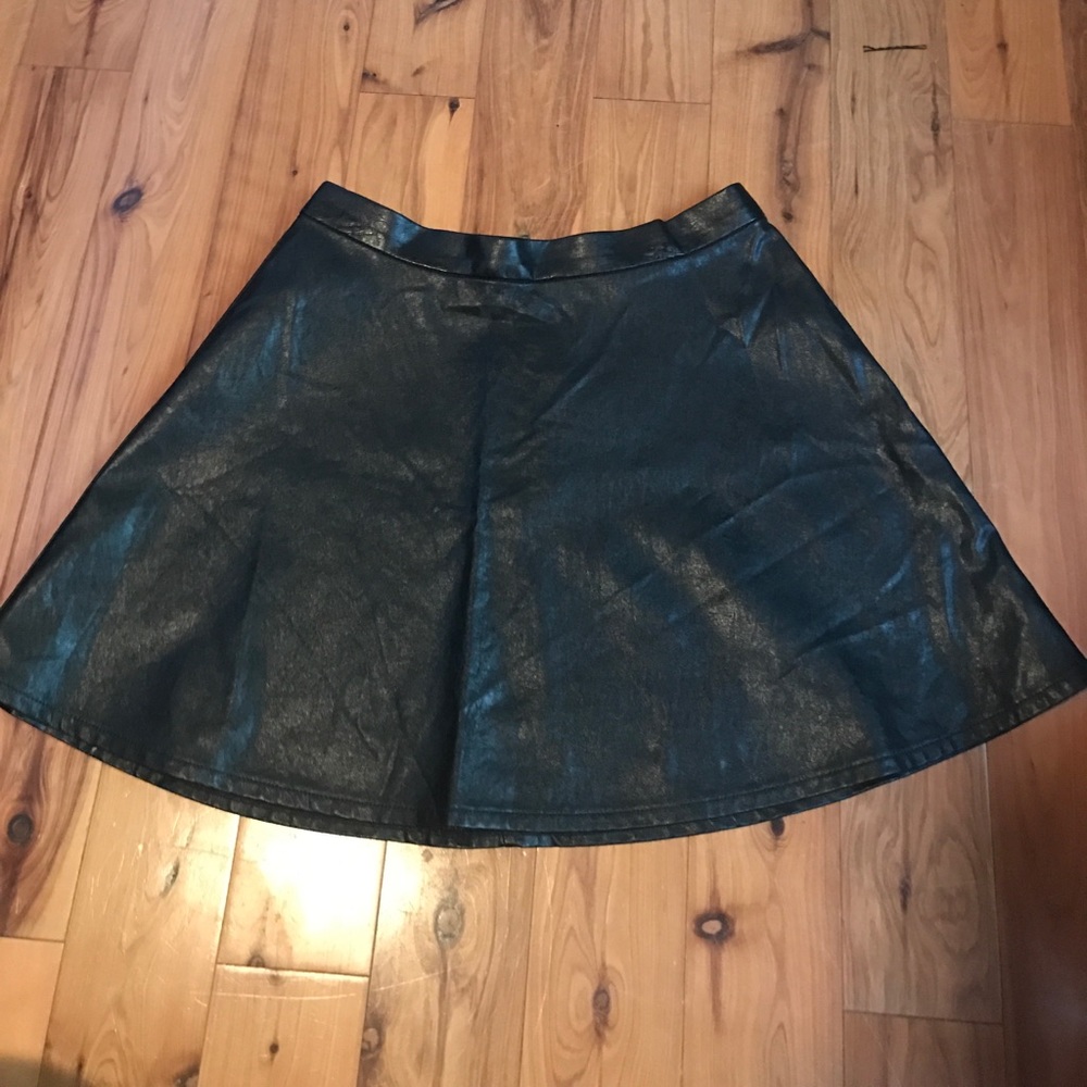 Black leather Skirt