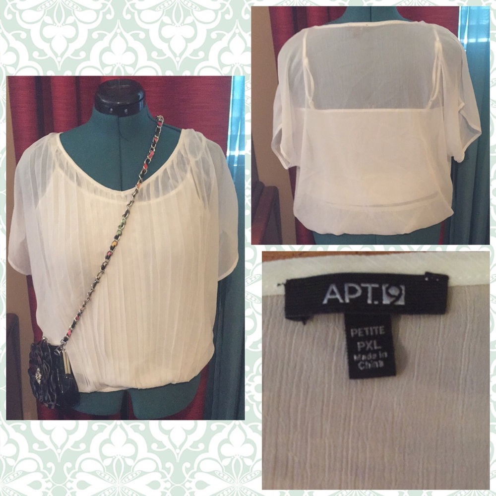 Apt 9 sheer blouse with tank