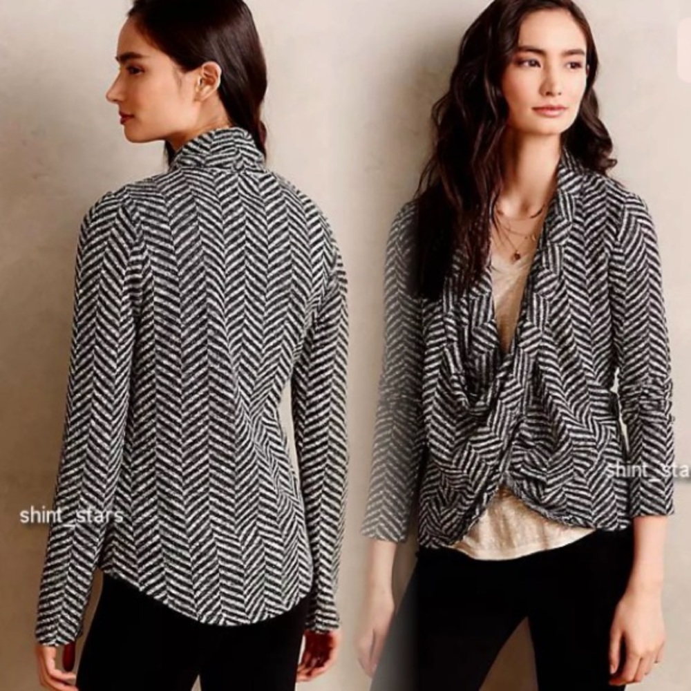 Anthropologie Dolan Crossover Chevron Top