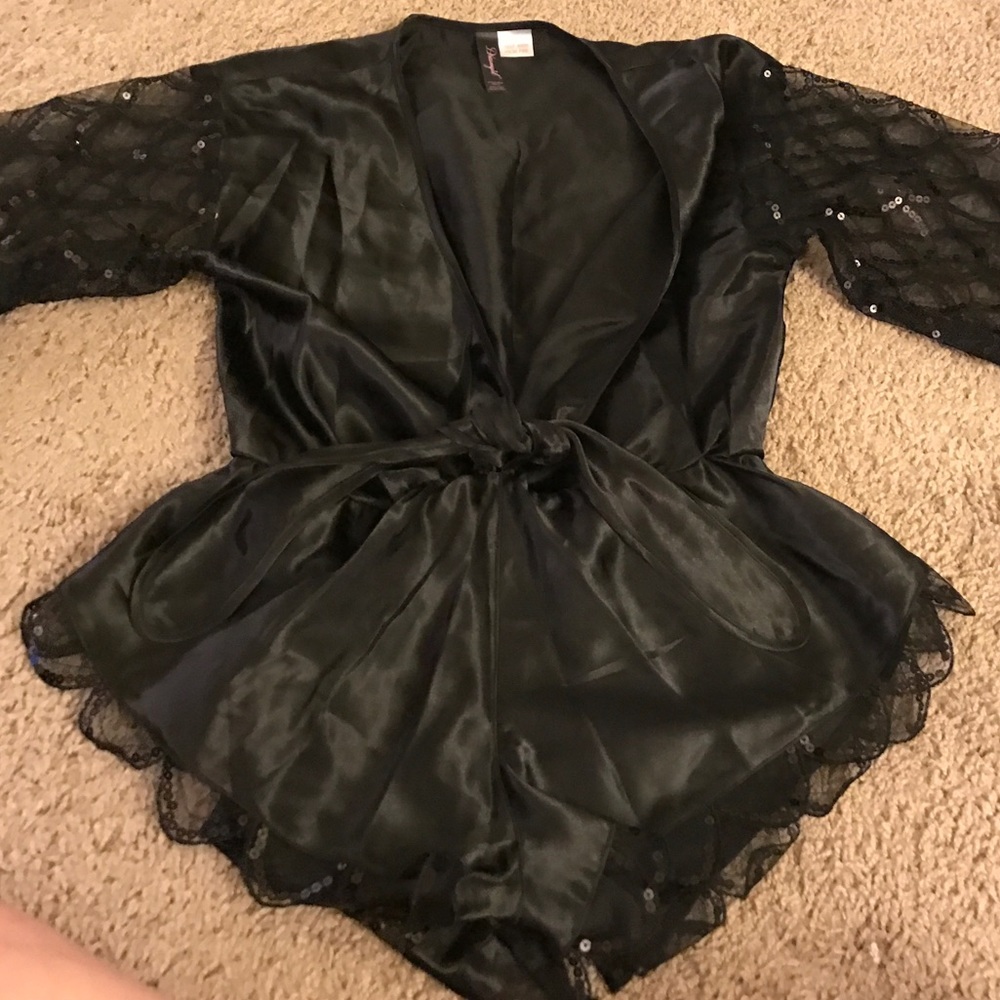BRAND new Black Romper with Sequence
