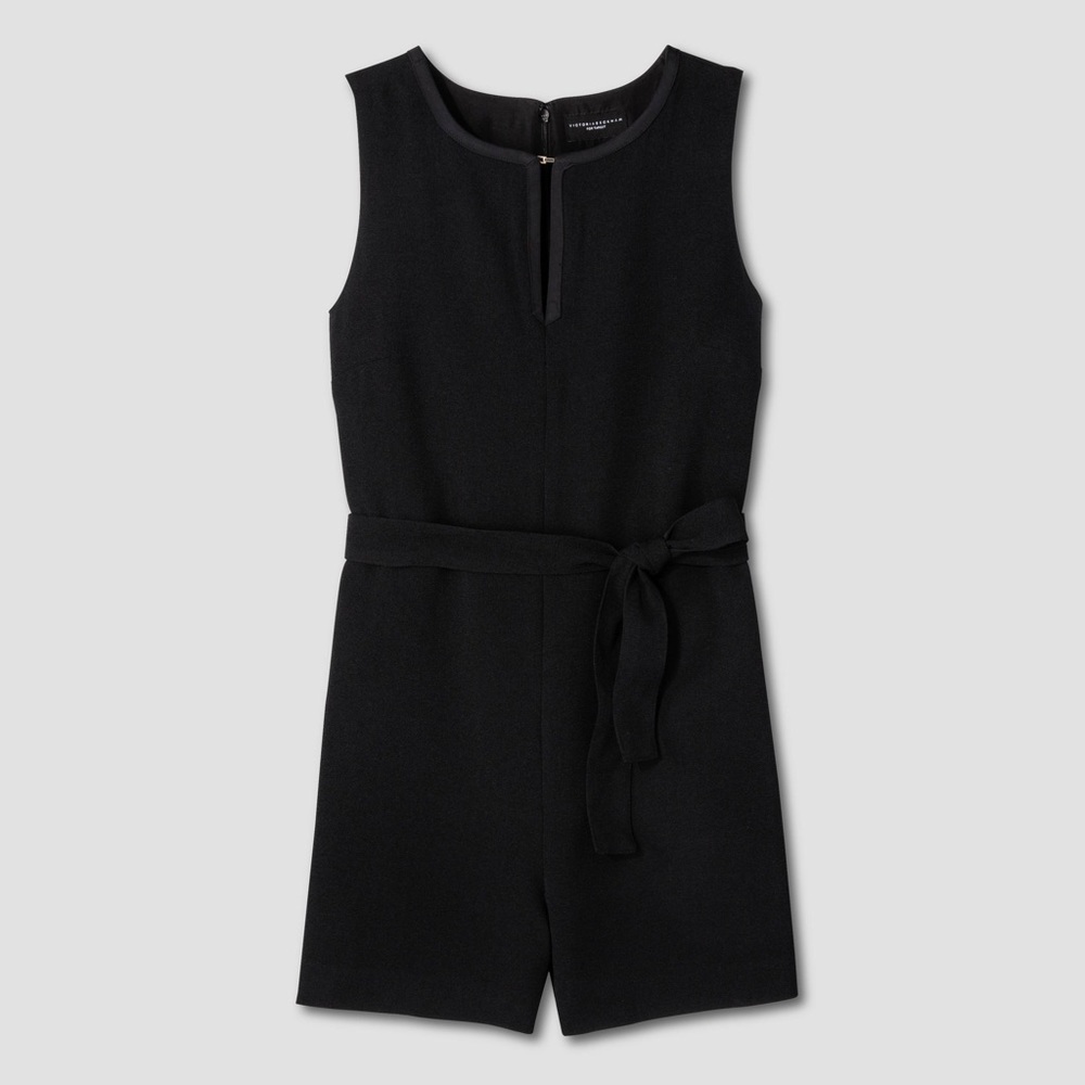 Victoria Beckham x Target Black Tie Waist Romper