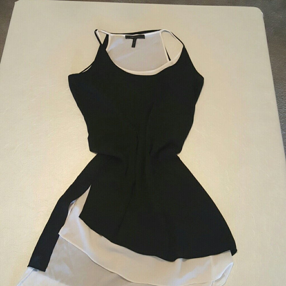 Black and White Asymmetrical Dress