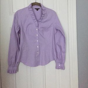 Brooks Brothers ruffle pinpoint Oxford dress shirt