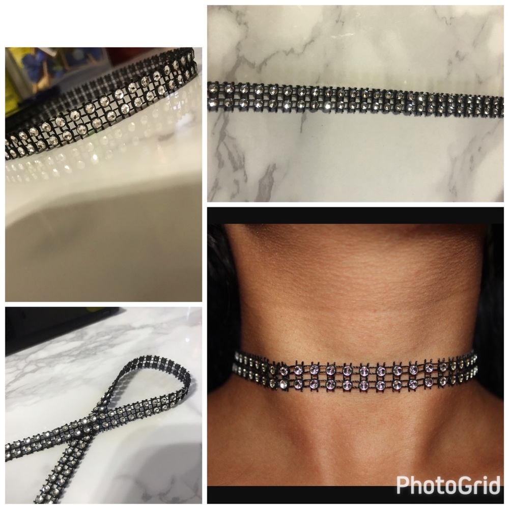 Rhinestone choker